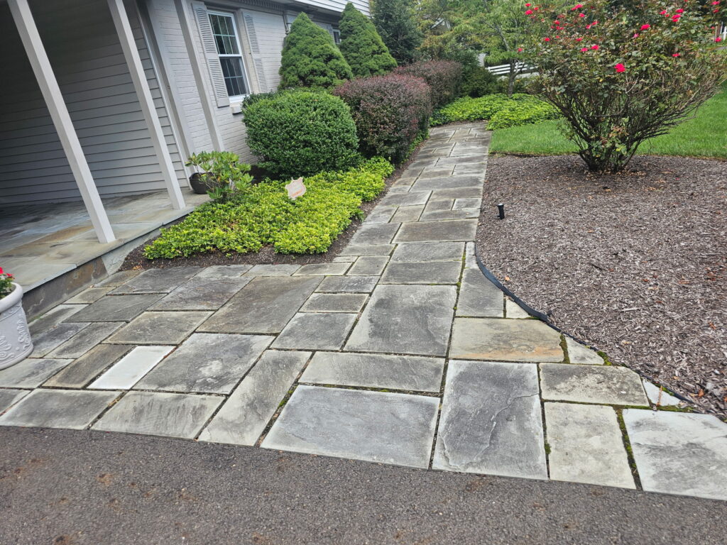 Yardley blue stone walk before rejuvenation