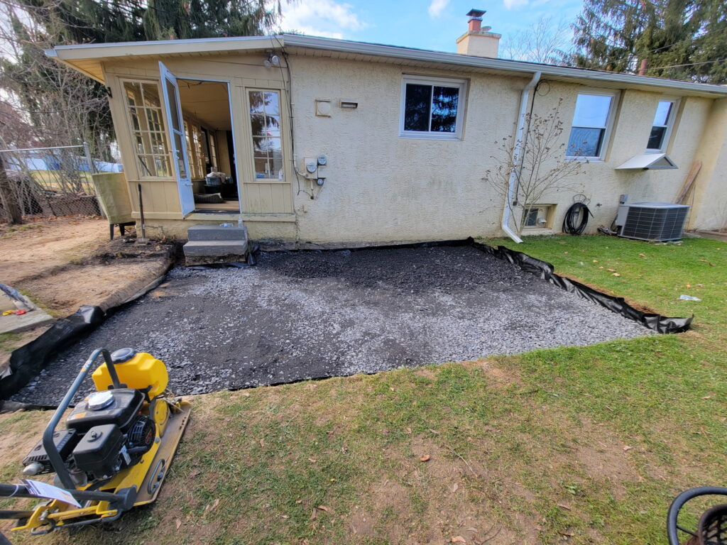 Yellow house stone layer