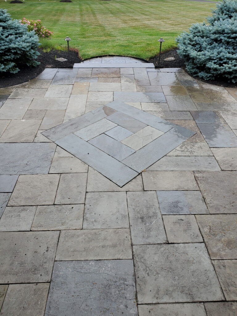 Newtown blue stone walkway installation